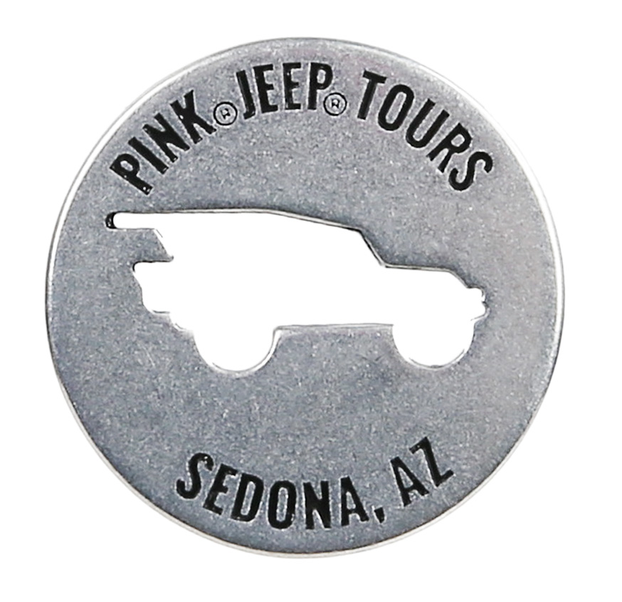 Pink Jeep Tours token front