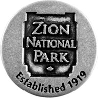 Zion National Park token back