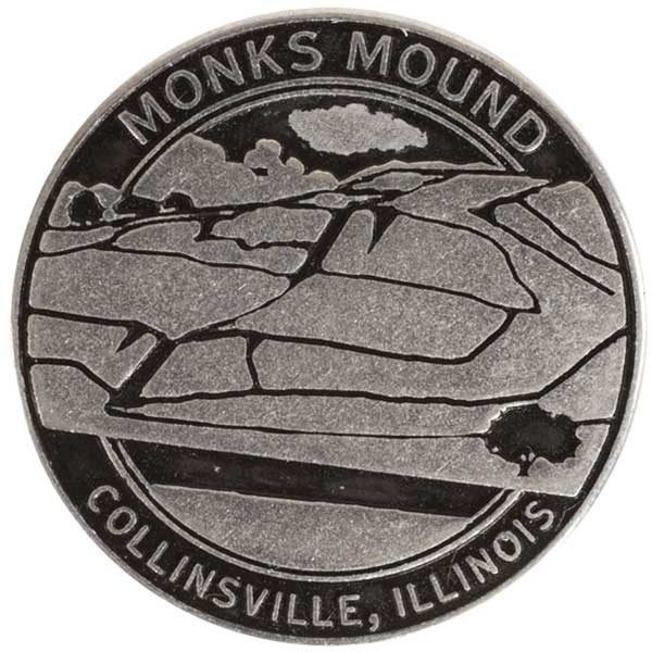 Cahokia Mounds State Historic Site token back